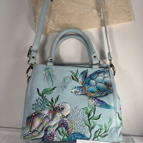 ANUSCHKA INDIA -VERY PRISTINE NEW ,NWT $ 278.00 MASTERPIECE PAINTING TOOK 9 WEEK